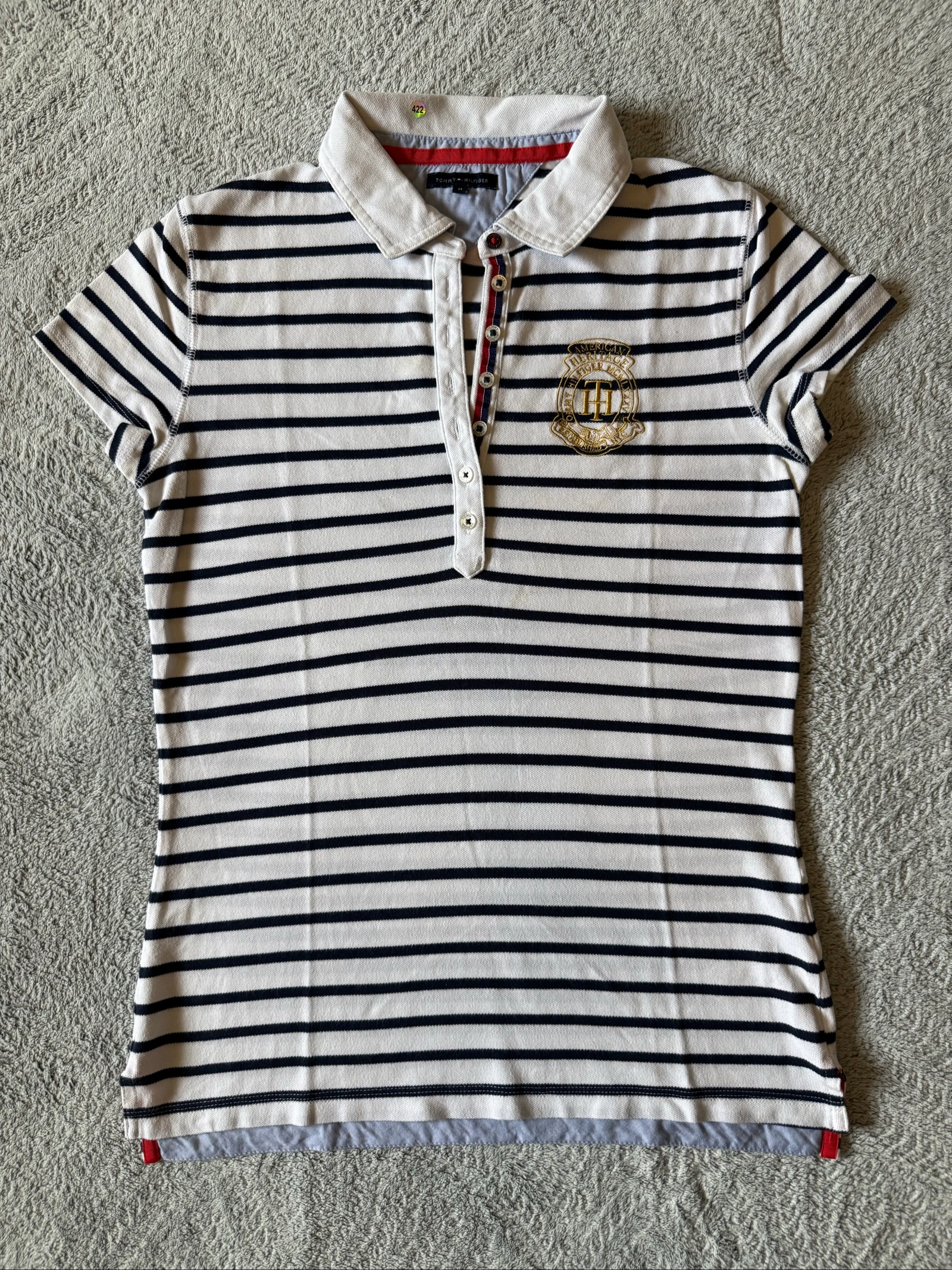Polo femme Tommy Hilfiger vintage rayé – Taille M – Très bon état